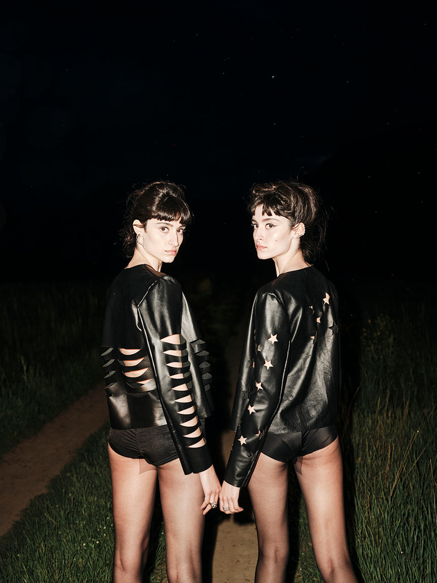 Twin Flank Leather Jacket