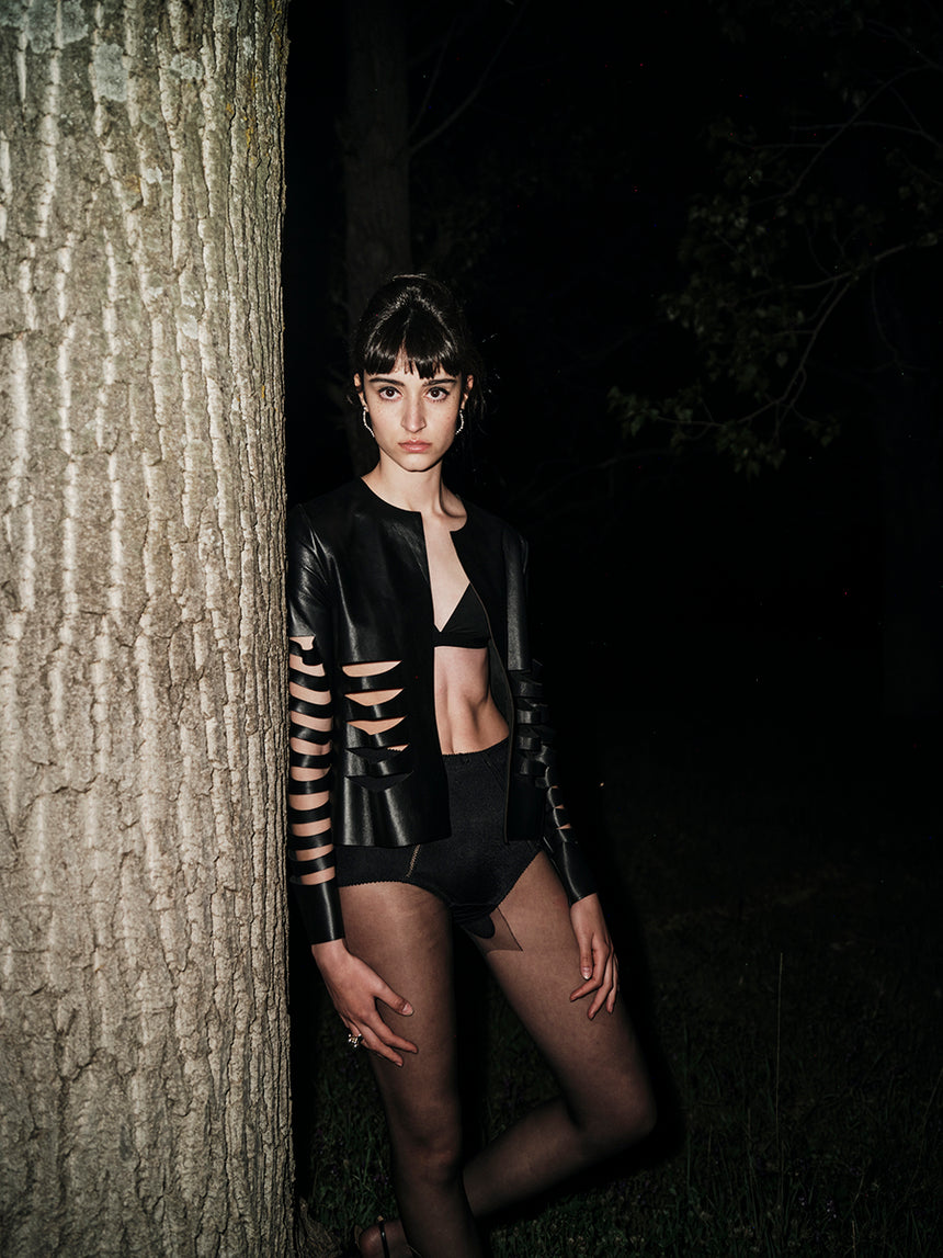 Twin Flank Leather Jacket