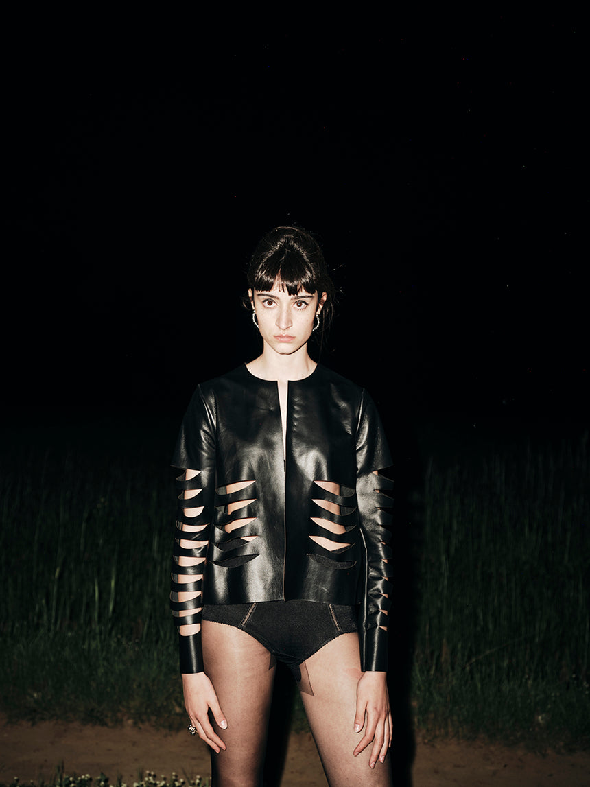 Twin Flank Leather Jacket