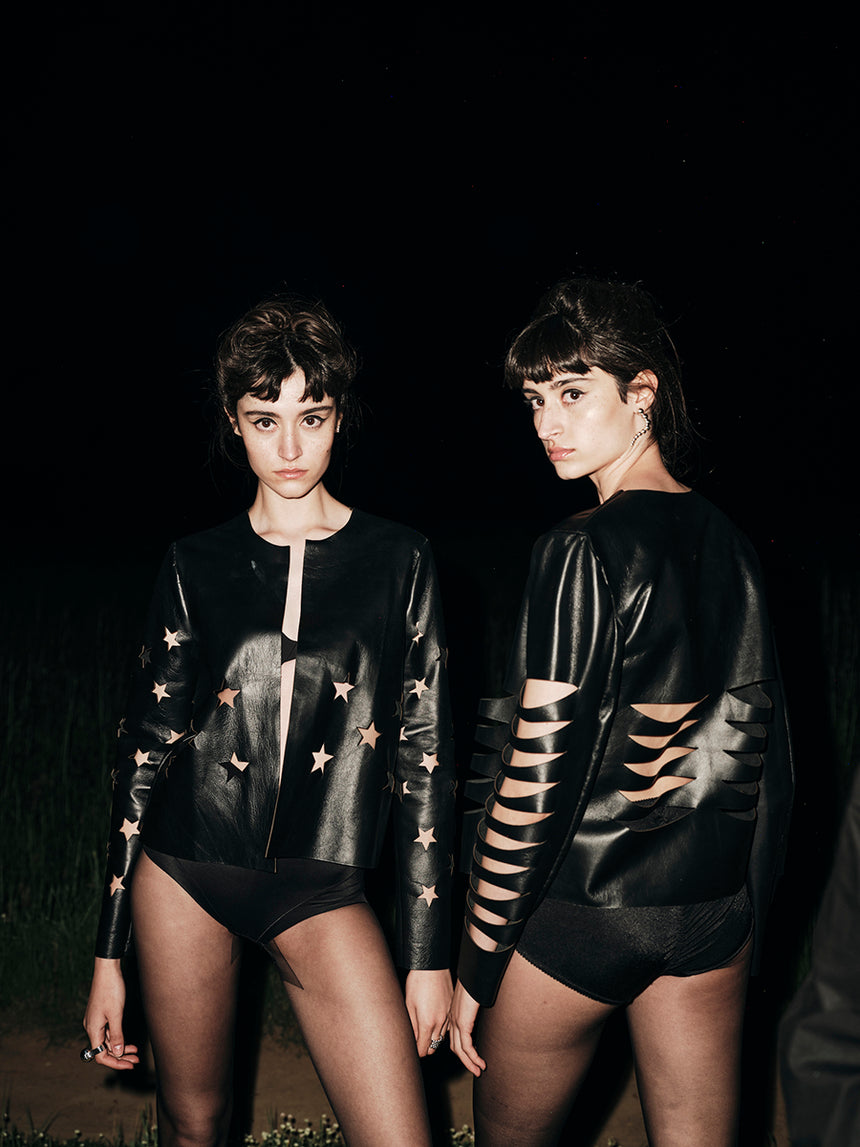 Twin Flank Leather Jacket